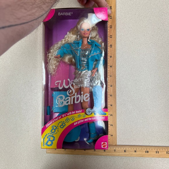 Vintage 1993 Western Stampin Barbie Doll with Accessories Mattel Collectible - Picture 1 of 10